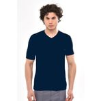 Çamdalı İş Elbiseleri Unisex V Yaka Lacivert Kısa Kollu Süprem Iş Tişörtü - V Yaka T-shirt