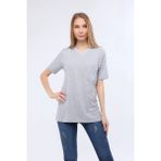 Çamdalı Iş Elbiseleri V Yaka Gri Kısa Kollu Süprem Iş Tişörtü - V Yaka T-Shirt - XL