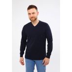 Çamdalı Iş Elbiseleri V Yaka Lacivert Uzun Kollu Sweatshirt Süprem Iş Tişörtü - 3XL