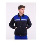 Çamdalı Saks Mavi Robalı Kapitoneli Lacivert 7/7 Gabardin Kışlık Iş Montu - 01L-Lacivert - XL