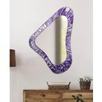 CAMDAN TABLO I Asimetrik Geometrik Renkli Dekoratif Duvar Aynası - Modern Tasarım-11 (110x70 cm)