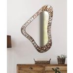 CAMDAN TABLO I Asimetrik Geometrik Renkli Dekoratif Duvar Aynası - Modern Tasarım-16 (110x70 cm)