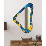 CAMDAN TABLO I Asimetrik Geometrik Renkli Dekoratif Duvar Aynası - Modern Tasarım-17 (110x70 cm)