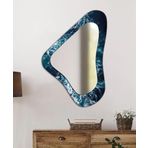 CAMDAN TABLO I Asimetrik Geometrik Renkli Dekoratif Duvar Aynası - Modern Tasarım-19 (110x70 cm)