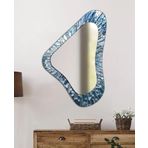 CAMDAN TABLO I Asimetrik Geometrik Renkli Dekoratif Duvar Aynası - Modern Tasarım-9 (90x60 cm)