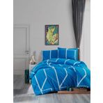 Camelia Çift Kişilik 4 Parça Nevresim Takımı 200x220- Mavi