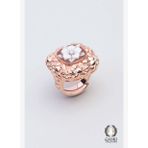 Cameo Italiano 18 Ayar Rose Altın Kaplama Ayarlanabilir Gümüş Yüzük