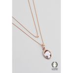 Cameo Italiano 18 Ayar Rose Altn Kaplama 50 Cm Gümüş Madalyon Kolye