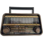 Cameron CM-1955 Bluetooth USB Çalar Fm Bt Nostaljik Pilli ve Şarjlı Radyo - Kahverengi