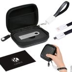 CAMKIX Ledger Nano S Bitcoin/Cryptocurrency Wallet için koruyucu kılıf, taşıma, güç ve veri transferi için USB halkası dahil - sağlam naylon sert kabuklu gövde, file cepli - hafif, güvenli