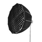 Camnoon 60 cm/23,6 inç (23,6 inç) hızlı kilitli, parabolik yumuşak kutu, katlanabilir şemsiye yumuşak kutu, petek ızgaralı, taşıma çantası, video ışığı, stüdyo video ışığı için Bowen Mount