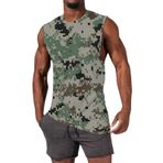 Camo kolsuz T shirt erkekler için artı boyutu erkek Tank Top fantezi spor siyah yelek erkekler spor koşu eğitim kas atletler, gri, 4XL