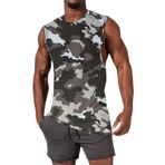 Camo kolsuz T shirt erkekler için artı boyutu erkek Tank Top fantezi spor siyah yelek erkekler spor koşu eğitim kas atletler, yeşil, M