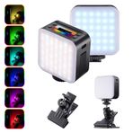 CAMOLA Taşınabilir RGB Video Işığı, RGB+CTC Çift Taraflı Mini RGB Kamera Işığı, 2500-9000K, 27 Işık Efekti, 2000mAh Şarj Edilebilir+360° Tam Renkli Mini RGB Video Işığı