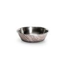Camon Kübik Baskılı Çelik Mama ve Su Kabı 950 ml 15,5 cm Köpek Kedi Kabı