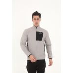 Camp Scoutland CAMP255 Outdoor Tactical Su iticili Erkek Fermuarlı Taktik Sweatshirt - Taş - 2XL