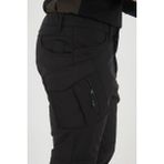 CAMP594 Outdoor Softshell Su Ve Rüzgara Dayanıklı içi Polarlı Kışlık Erkek Taktik Pantolon - 30 - Siyah