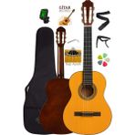 Campbell CE-55NT 4/4 Tam Boy Klasik Gitar Naturel | Sap Ayarlı | Aksesuar Setli