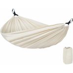 Campesnt Pamuklu Duck Kumaş Kamp Hamak Seti 230 x 120 cm Krem Yıkanabilir Isıya Dayanıklı