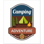 Camping Adventure Sticker - Araba Oto Motosiklet Karavan Cam Sticker - 00135 - Renkli - 10x7 Cm