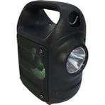 Camping Bluetooth Hoparlör Taşınabilir Kablosuz Wireless Speaker El Fenerli Ikaz LED Işıklı Usb/tf Kart Girişlli Ses Bombası - Siyah