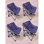 Campout Katlanır Sandalye Balkon Bahçe Kamp Piknik 4 Adet Portatif Katlanır Rahat Sandalye