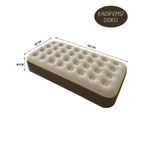 Campout Yüksek Tek Kişilik Şişme Yatak [Krem]
