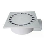 Çamur Kovalı Yer Süzgeci 25 X 25 Cm - Ø 100 Lük Yandan Çıkış Yer Sifonu Yuvarlak Kapak