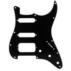 Çamurluk 005-5267-000 3 katlı siyah 11 delikli montaj H/S/S Stratocaster pickguard (3 vidalı montaj humbucking pikap)