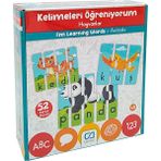 Can Oyuncak Çocuk Puzzle 52 Parça Kelimeleri Öğreniyorum Hayvanlar - Mavi Su Dünyası