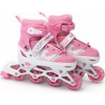 Can Oyuncak Işıklı Ayarlanabilir (Alıştırma ve Sıralı) Paten S-(31-34) Pembe