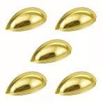 Çanak Kulp 5 Adet 64 Mm Gold Altın Metal Mobilya Çekmece Dolap Kapak Kulpu Modern Mutfak Kulpları