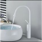 Çanak Lavabo Bataryası Mat Beyaz Lavabo Musluğu Drop Design Armatür Beyaz Musluk