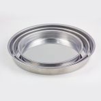 Çanak Sepeti 3 Lü Çelik Fırın Tepsisi Seti Takımı - 32 cm - Gri