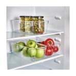 Canarino 1 Adet Kırılmaz Ultra Dayanıklı Buzdolabı Düzenleyici Organizer Kutu Şeffaf - Medıum Kiler Organizeri (14CM*32,5CM*10CM) - 0 - Siyah