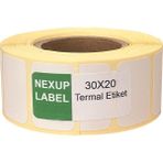Canarino 30X20 mm Termal Etiket, Barkod/adres/kargo Termal Etiketleri, Zebra ve Diğer Yazıcılarla Uyumlu - Option-1 - Ahşap