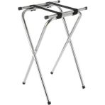 Canarino Amerikan Metalcraft Cilalı Krom Deluxe Metal Tepsi Standı - Kestane Akaju - Option-1