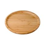 Canarino Bambu Lüx Yuvarlak Servis 25 * 25CM, Bambu Sunumluk & Çerezlik Yuvarlak Sunum Tabağı, Sunum Tabağı - Option-1 - 51R-Turuncu