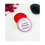 Canarino Be Your Valentine Tasarımlı Kokulu Teneke Mum (Kırmızı) - Option-1