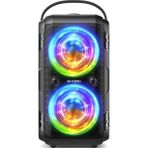 Canarino Bluetooth Hoparlör, W-Kıng 80W Taşınabilir Kablosuz Hoparlör Kutusu Müzik Kutusu, Güçlü Bas, Güçlü 105DB Ses, Karışık Renkli LED Işıkları, USB Çalma, 24 Saat Çalma Süresi - 01-Siyah