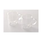 Canarino Borosilikat Çift Cidarlı Espresso Bardağı, Şeffaf, 100ML, Kulplu, 2'li Set - 0 - Siyah - Option-1