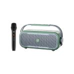 Canarino C1 100W Taşınabilir Rgb Bluetooth Hoparlör Mikrofonlu Karaoke Parti Speaker Yeşil - 01-Siyah