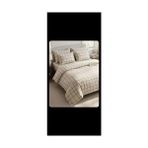 Canarino Çizgili Nevresim Seti Çarşafsız(Bej, Tek Kişilik) - 001-Renkli - 100 x 100 cm