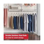 Canarino Configurations Deluxe Dolap Kiti, Beyaz, 4-8 Ft., Genişletilebilir Raf ve Teleskopik Çubuklu Tel Raf Kiti, Özel Dolap Düzenleme Sistemi, Kolay Kurulum - Option-1