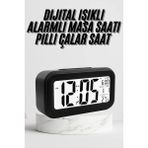 Canarino Dijital Masa Saati Termometre Takvim LED Ekran Pilli Ev Ofis Masası