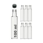 Canarino Dorika Şeffaf 100 ml Sızdırmaz Kapaklı Boş Cam Şişe 6 Adet - Option-1