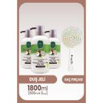Canarino Hindistan Cevizli Duş Jeli 600 ml x 3 Adet ve Saç Fırçası - 1 kg