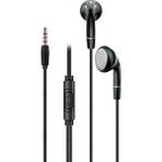 Canarino K105 Stereo 130 cm Klasik Çivi Jack Efsane Düz Model Dahili Mikrofonlu Kablolu Hifi Hd Ses Kablolu Kulaklık (Siyah) - -- - Option-1