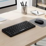 Canarino Kablosuz Lacivert Bluetooth Klavye Mouse Seti – Yuvarlak Tuşlu Tasarım, Türkçe Q Dizilim, Taşınabilir, Ev ve Ofis Kullanımına Uygun