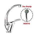 Canarino Mix Kuğu Banyo Batarya + Duş Başlığı Hediyeli ( Lisinya )